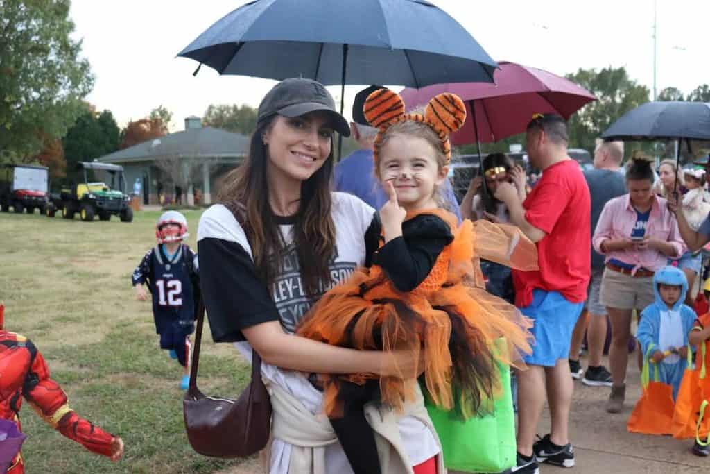 Family dressed up for Halloween