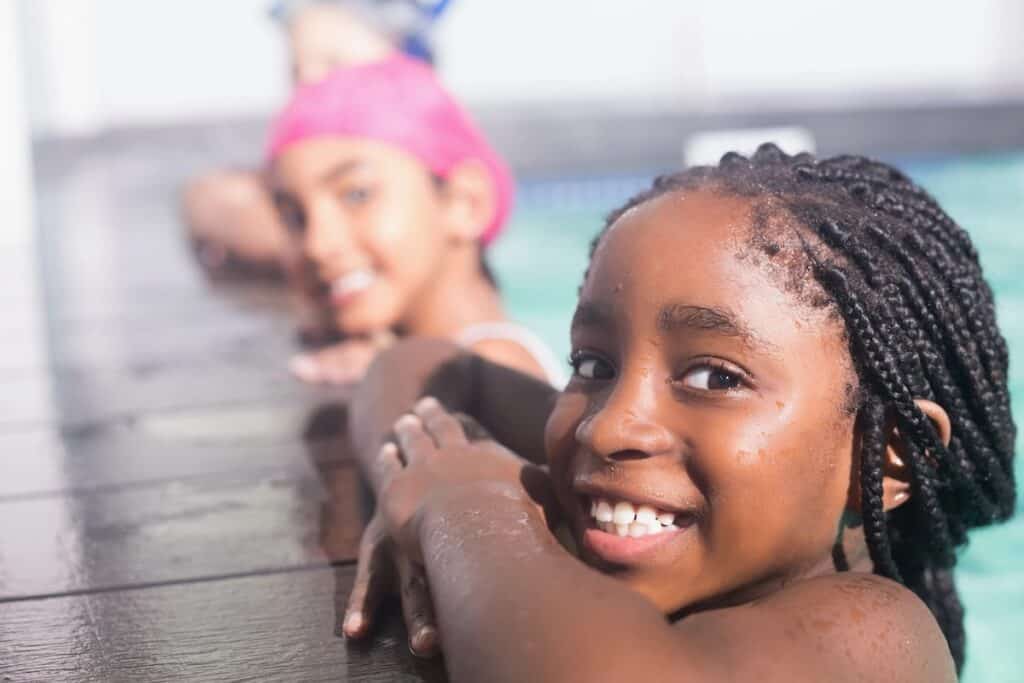 Children in swimming pool