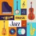 Jazz Music Retro Poster With Musical Instruments Jazz Music Retro Poster With Musical Instruments