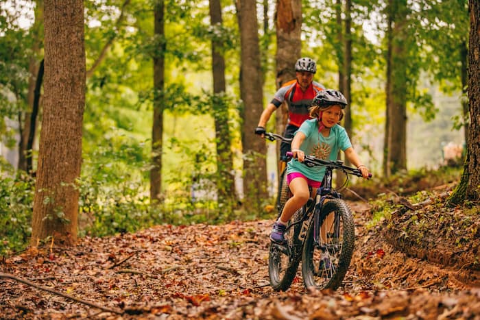 bike riders in fisher river park
