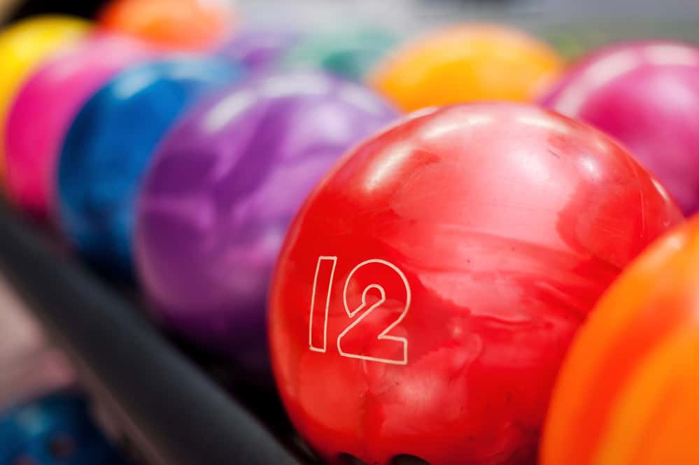 Color bowling balls