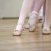 Close Up Of Feet In Children S Ballet Dancing Class