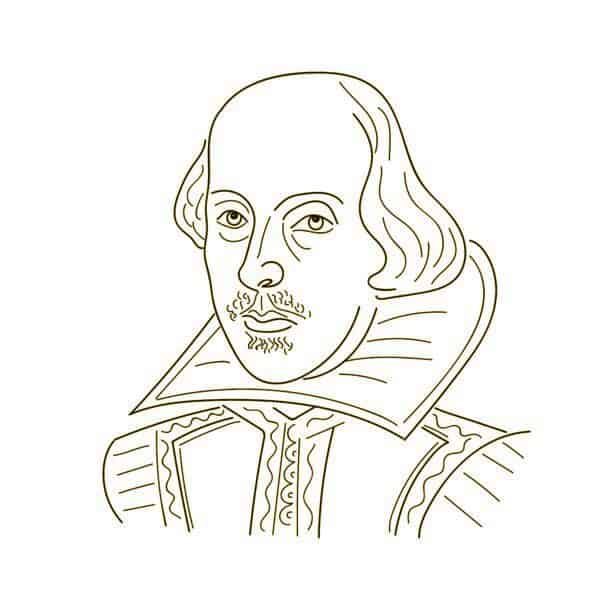 William Shakespeare Sketch Illustration Black And White William Shakespeare Sketch Illustration Black And White Vector