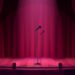 microphone on an empty stage