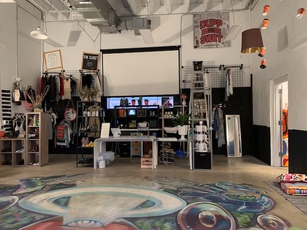 Interior of Dupp & Swat, a creative space in Camp North End in Charlotte
