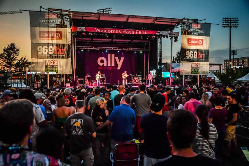 circle k Speed Street concert in Charlotte part of 600 festival