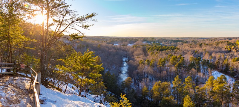 Occoneechee State Park Overlook in Winter