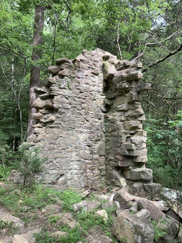 ruins of a stone house in Reedy Creek Nature Preserve