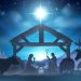 Nativity scene in blue