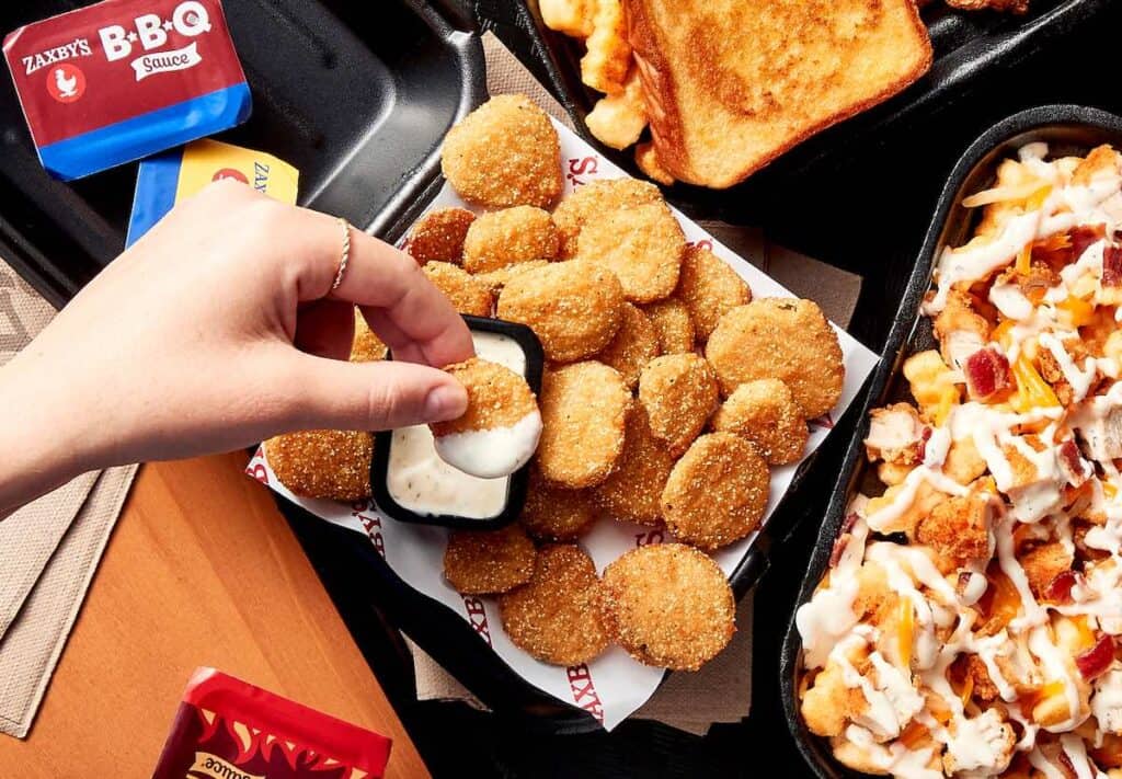 Zaxby's fried pickles with ranch sauce