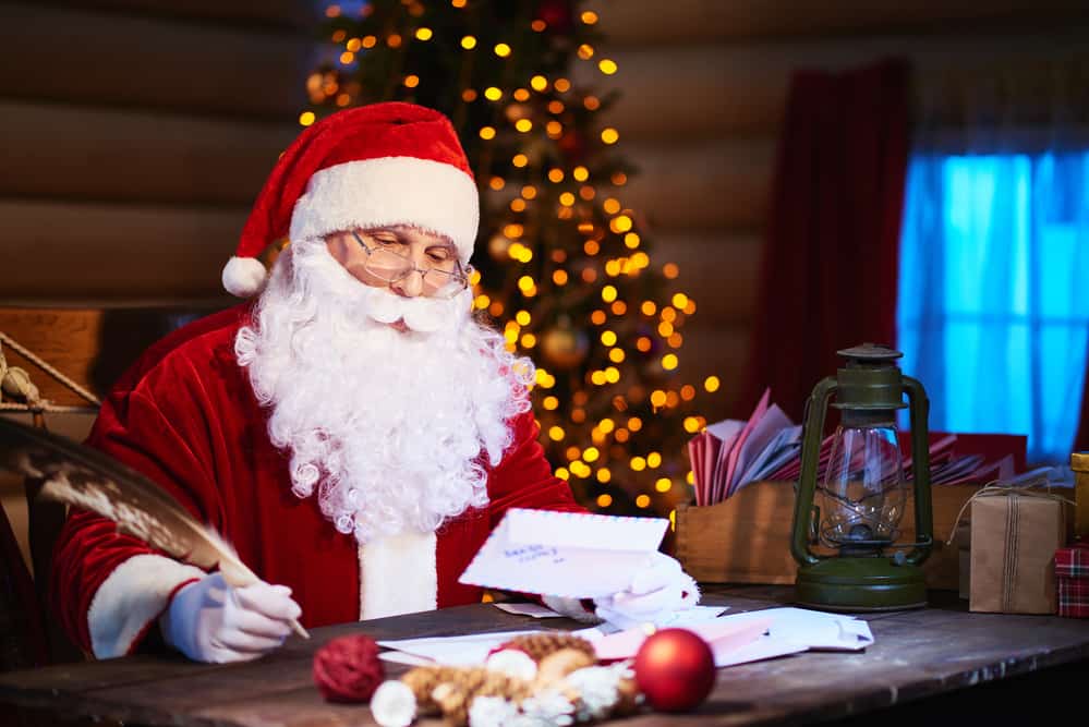 Santa reading letters