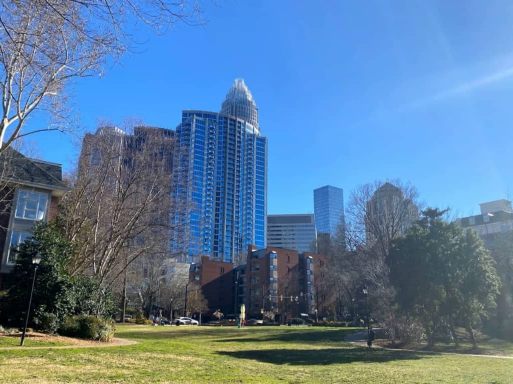 Charlotte skyline from Fourth Ward Park
