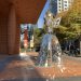 firebird sculpture outside bechtler museum in charlotte