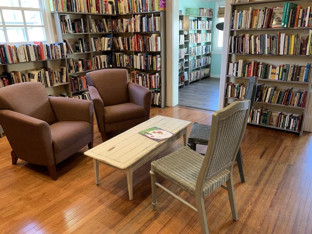 Interior of Editions Coffee and Used Bookstore