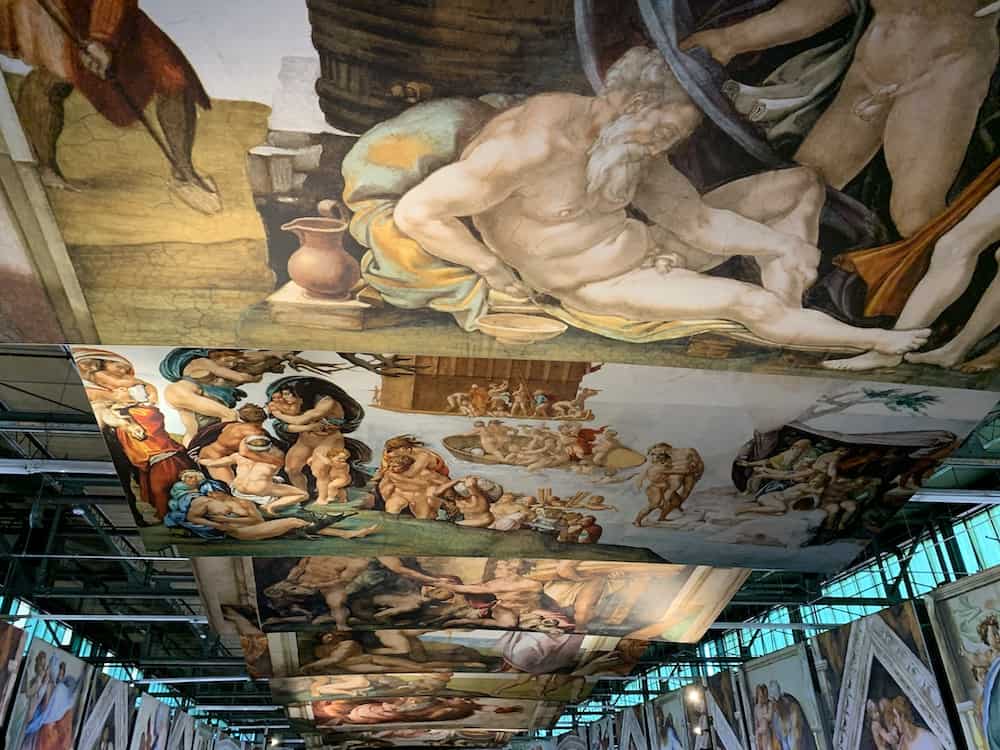 Sistine Chapel Exhibition ceiling in Charlotte