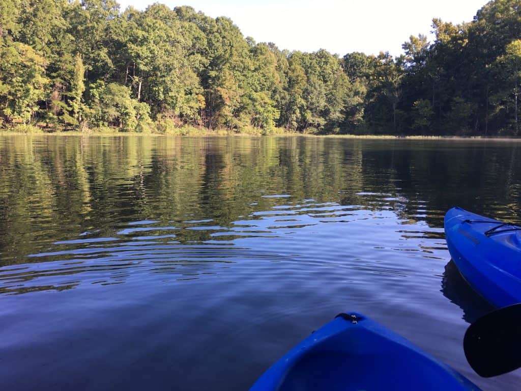 kayak on lake