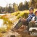 father and son fishing