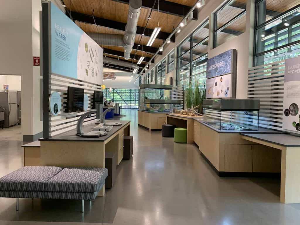 Interior of Quest Nature Center in Huntersville, NC
