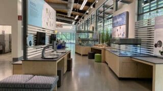 Interior of Quest Nature Center at Latta Nature Preserve