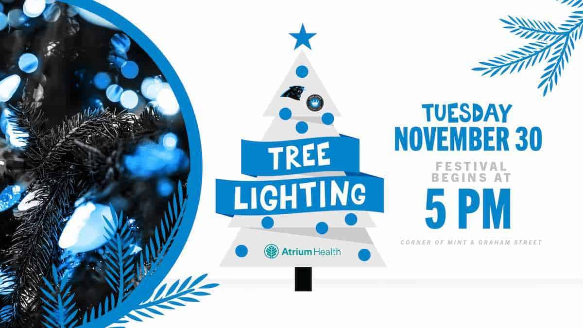 Carolina Panthers And Charlotte Fc Tree Lighting Festival Nov 30 Charlotte On The Cheap