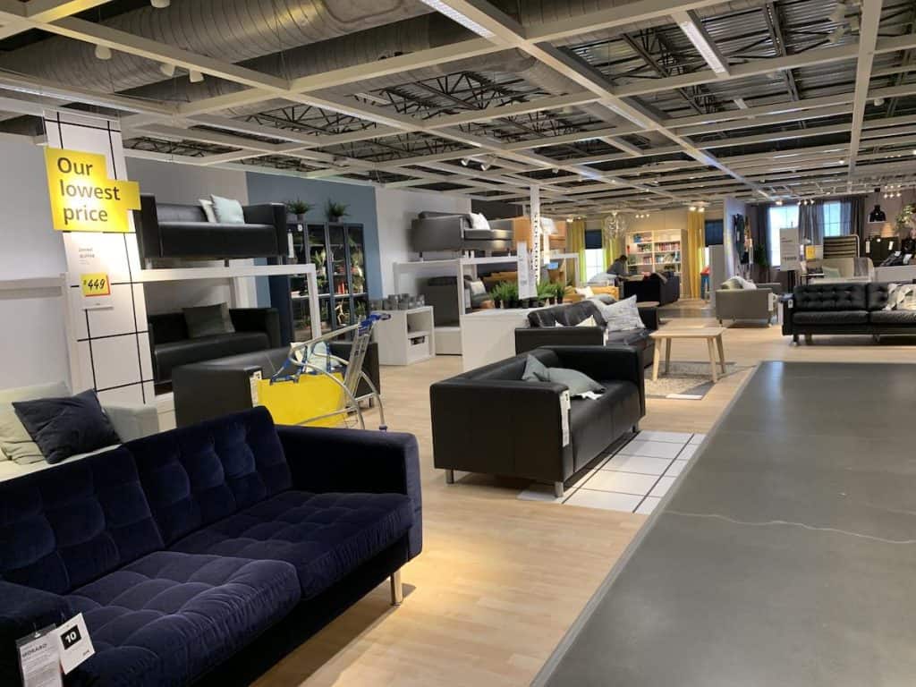 Living room furniture at IKEA