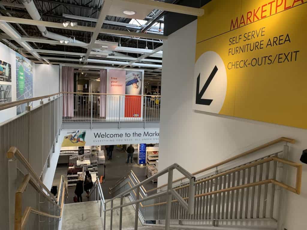 Steps down to Marketplace at IKEA Charlotte