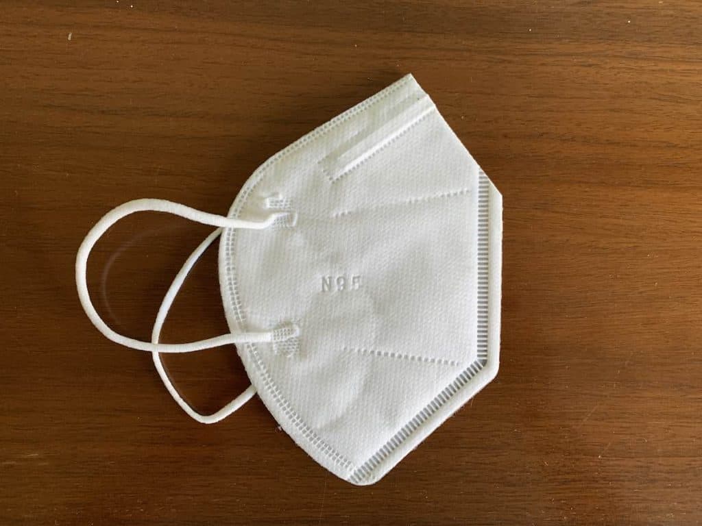 White N95 face mask