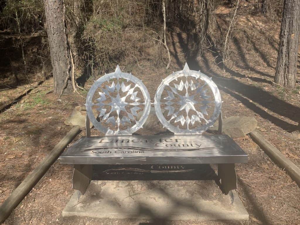 bench on trail in Lancaster County