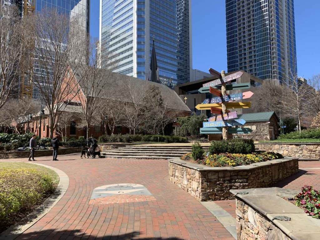 The Green, a small park in Uptown Charlotte