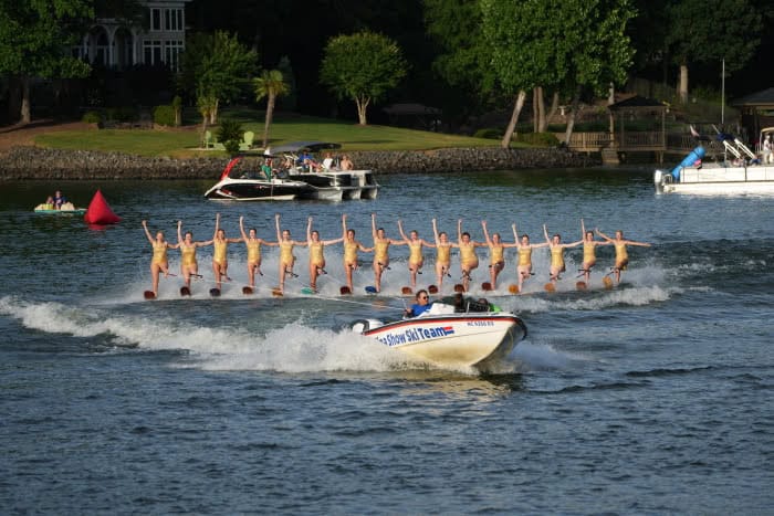 Ski show performers