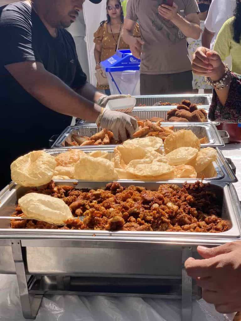 food for sale at Festival of India in Charlotte