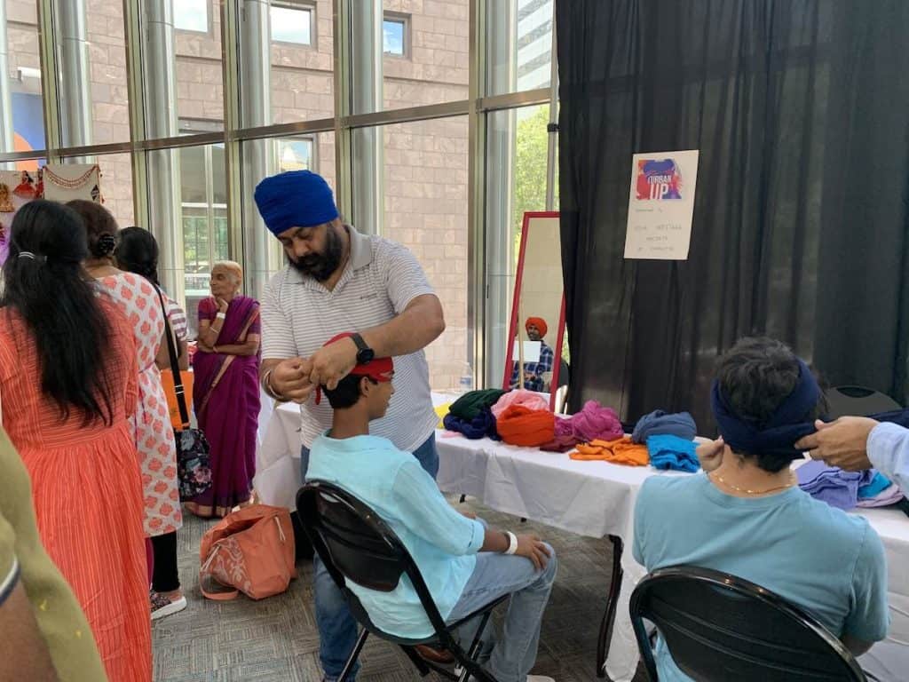Turba tying at Festival of India in Charlotte