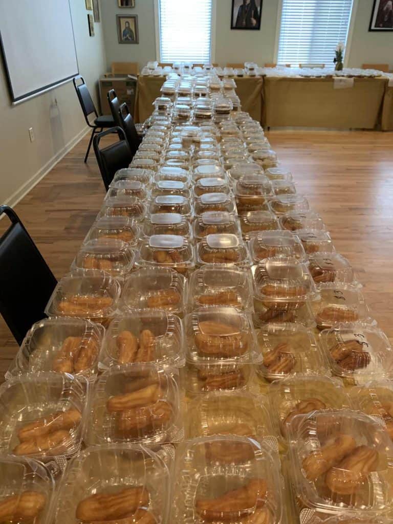 Pastries on a table at Serb Fest at St. Simeon Serbian Orthodox Church, Charlotte, NC.