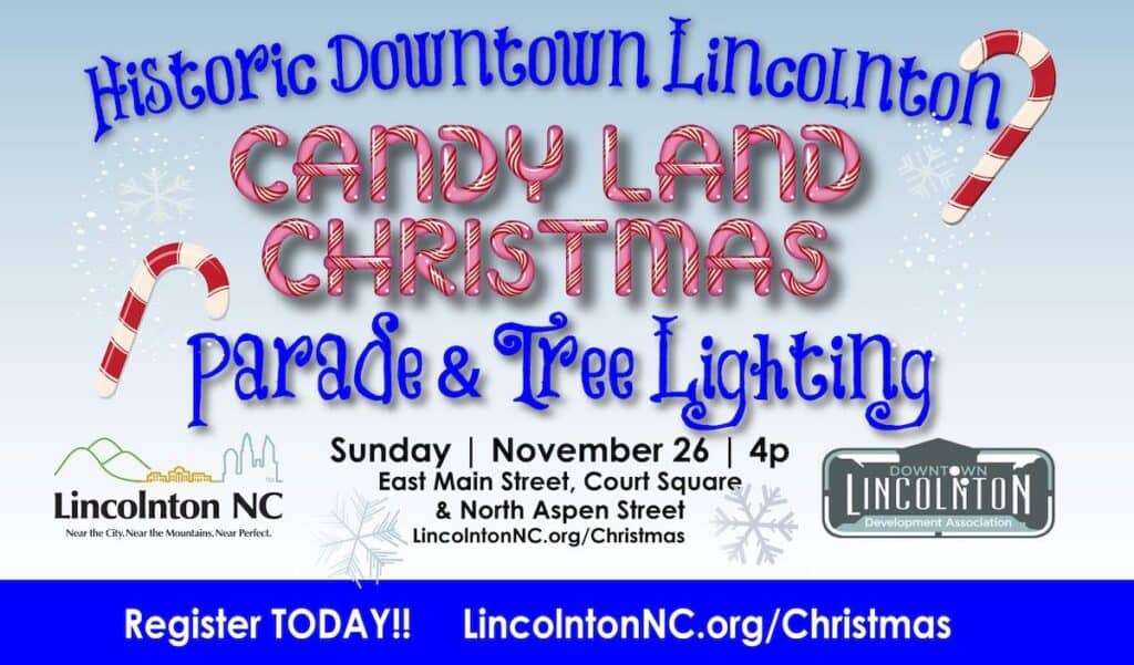 Christmas in Lincolnton Candyland Parade, Tree Lighting, and more