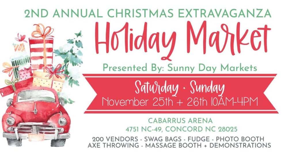 banner for nc christmas extravaganza market