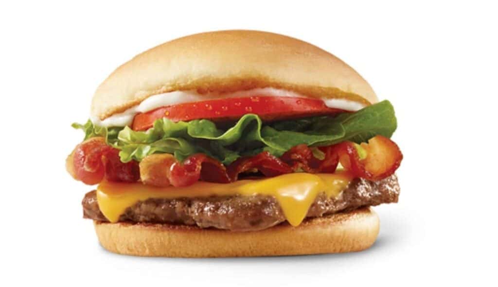 Wendy's jr bacon cheeseburger