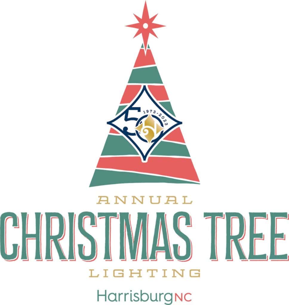 banner for Harrisburg's christmas tree lighting