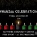 flyer for Kwanzaa celebration in Matthews