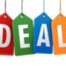 deal shopping tags 3d illustration isolated on white background