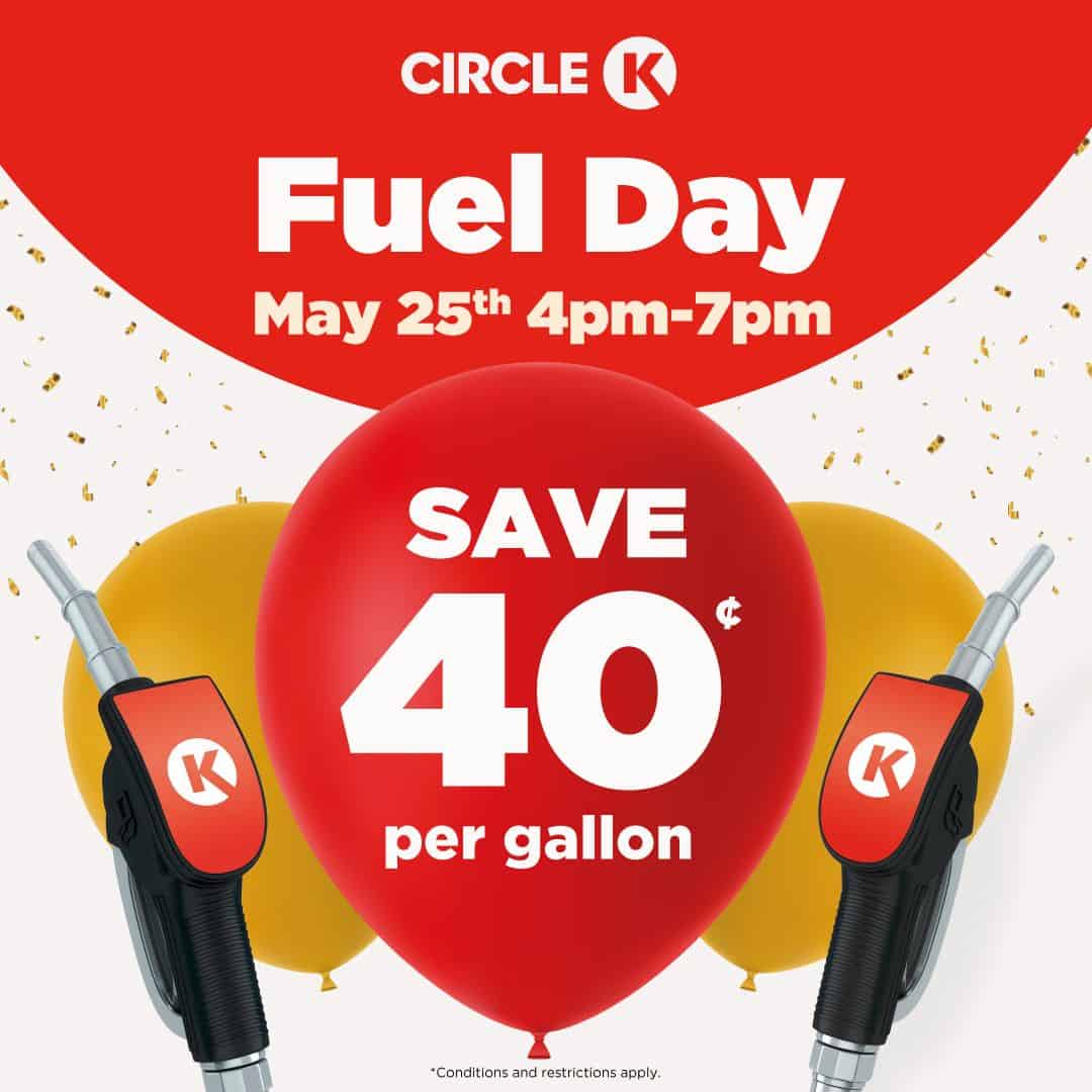 Circle K Fuel Day Save 40¢/gallon May 25 Charlotte On The Cheap