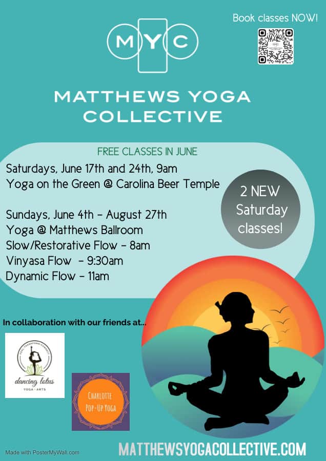 poster for Matthews Yoga Collective