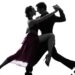 couple tango dancing in shaddow