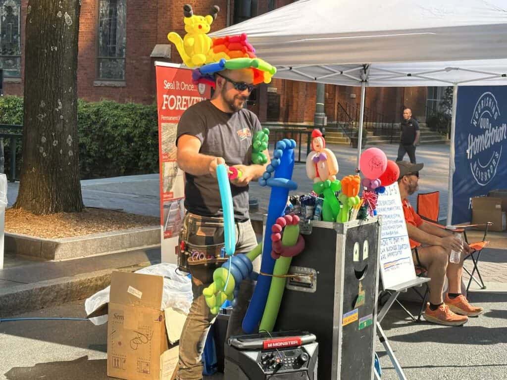 Balloon artist at Taste of Charlotte Festival