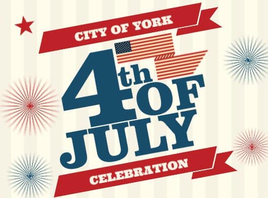 flyer for city of york's 4th of july celebration