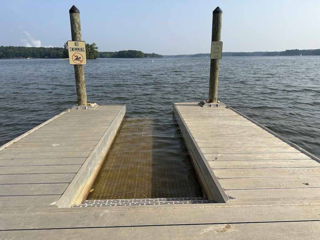 kayak launch at Ebenezer Park in Rock Hill, SC