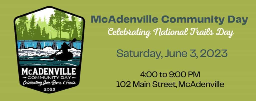 poster for mcadenville community day