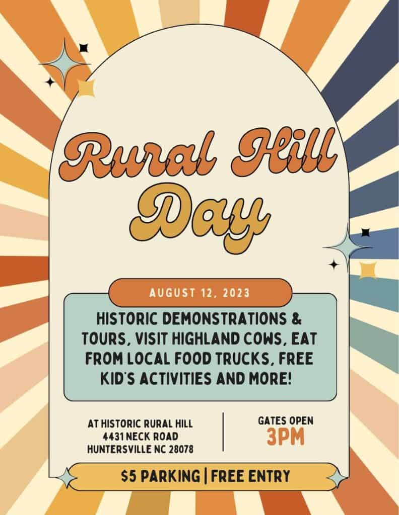 poster for Rural Hill Day