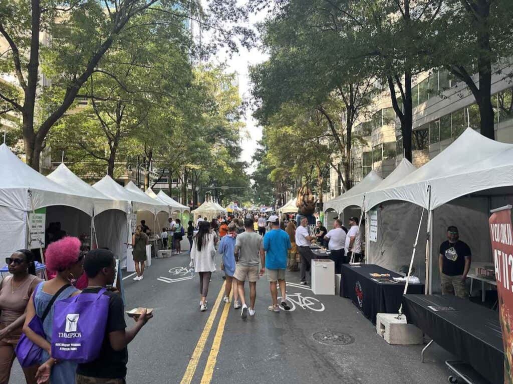 Street view of Taste of Charlotte Festival