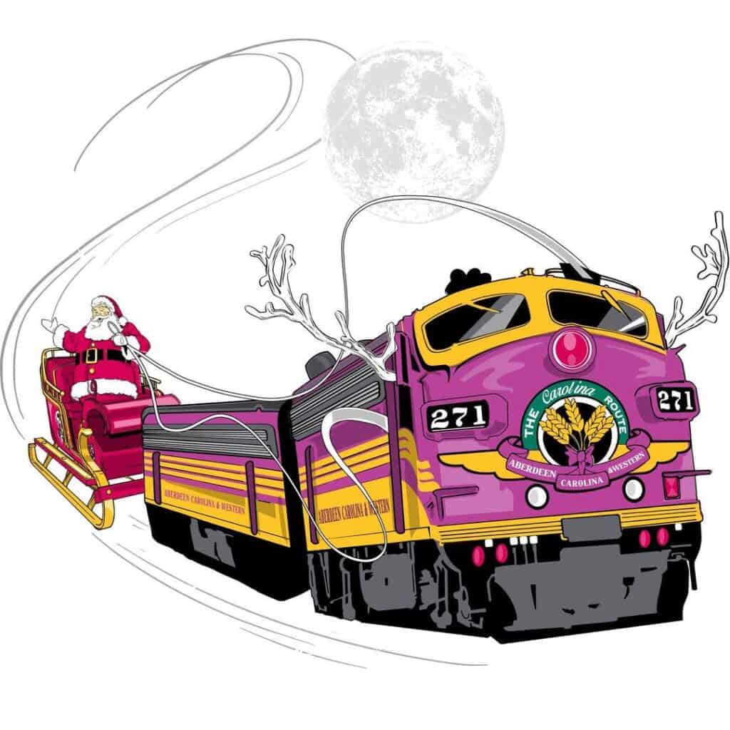 illustration of the Carolina Christmas Train