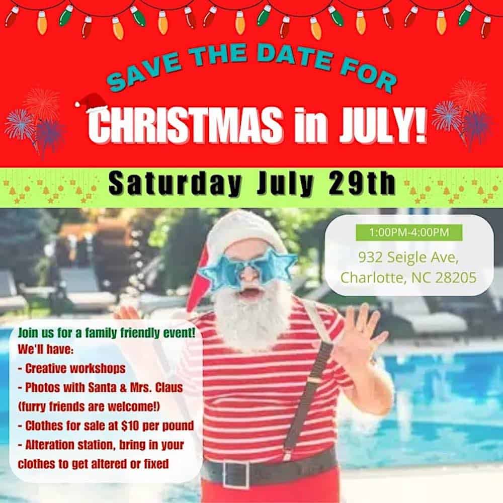 banner for Springclean's Christmas in July event